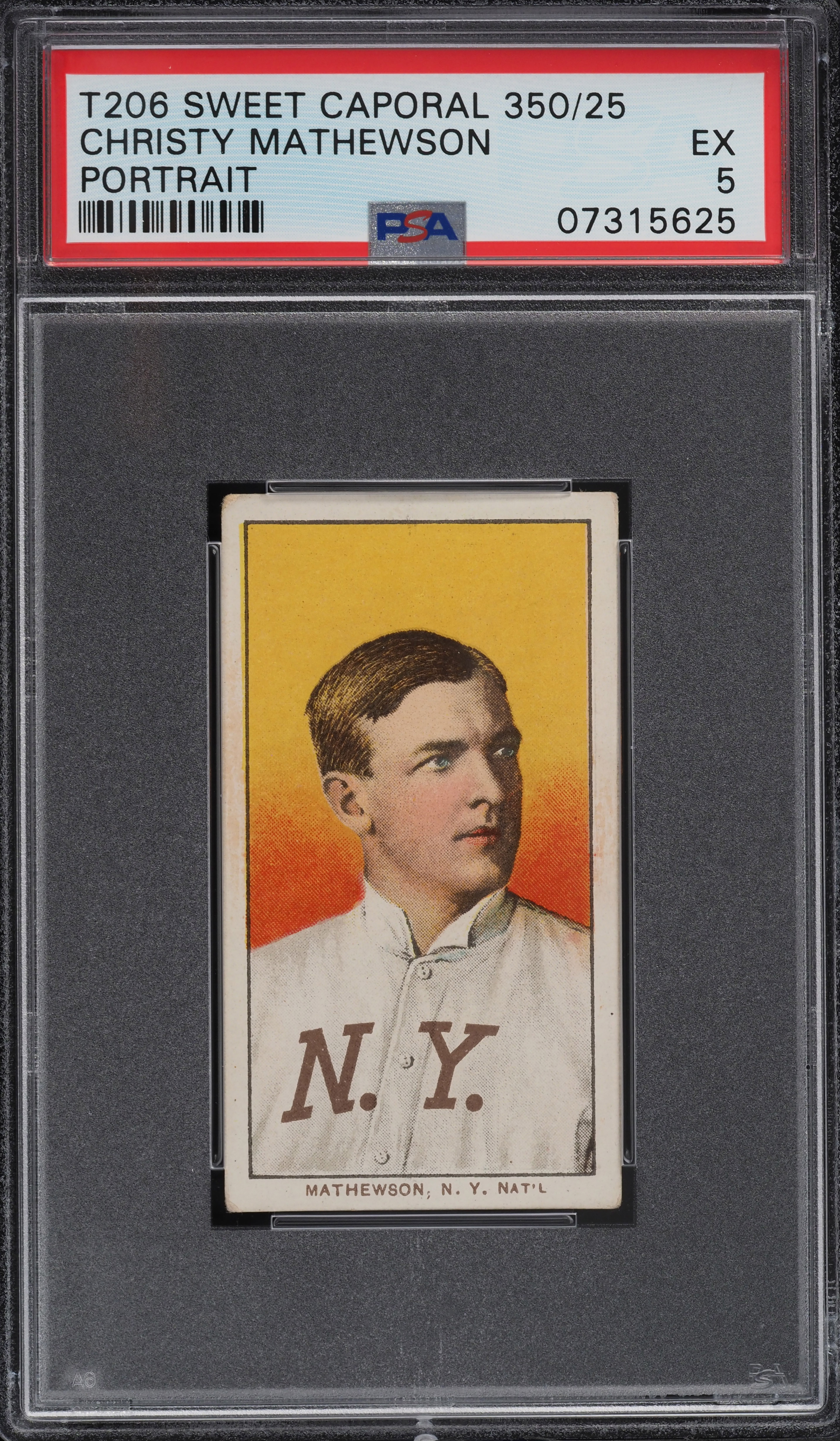 1909-11 T206 Christy Mathewson PORTRAIT PSA 5 EX