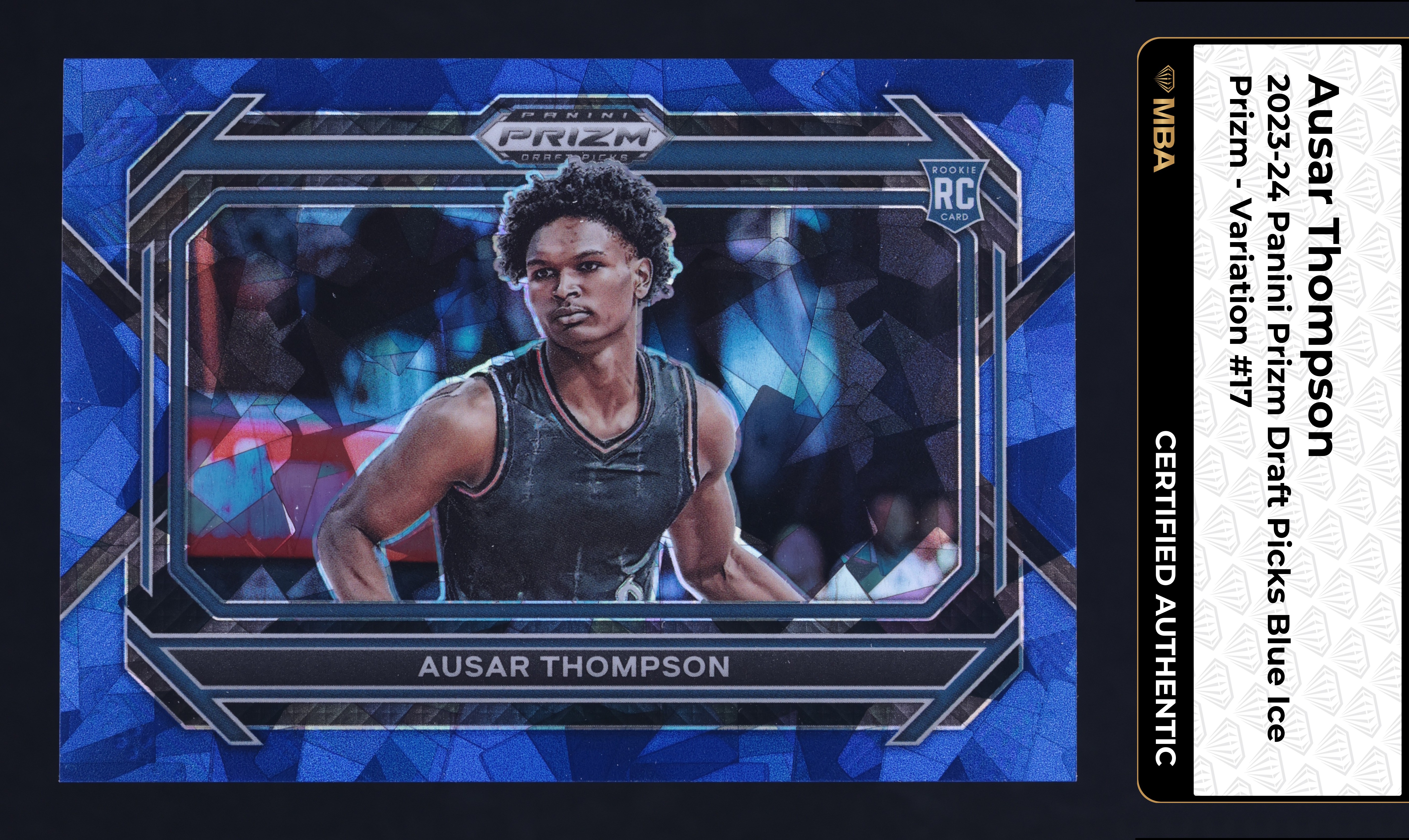 2023 Panini Prizm Draft Blue Ice Variation Ausar Thompson RC /99 #17 MBA AUTH