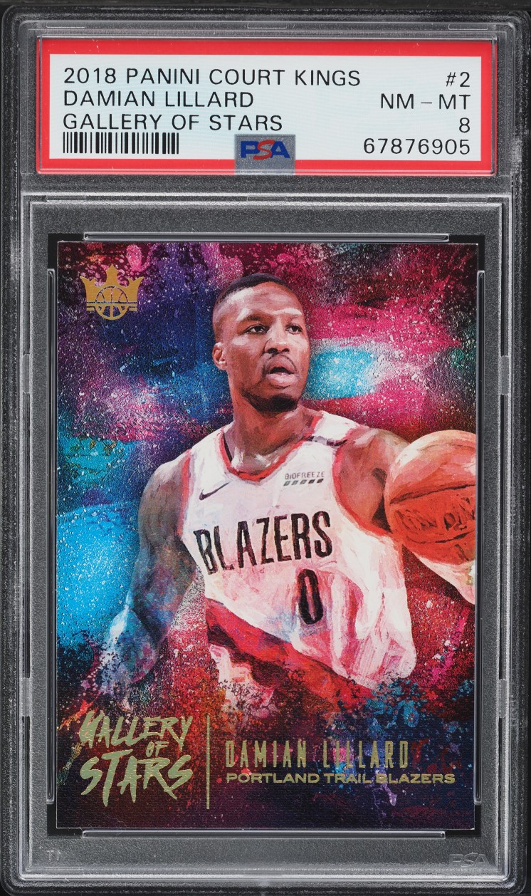 2018 Panini Court Kings Gallery Of Stars Damian Lillard #2 PSA 8 NM-MT