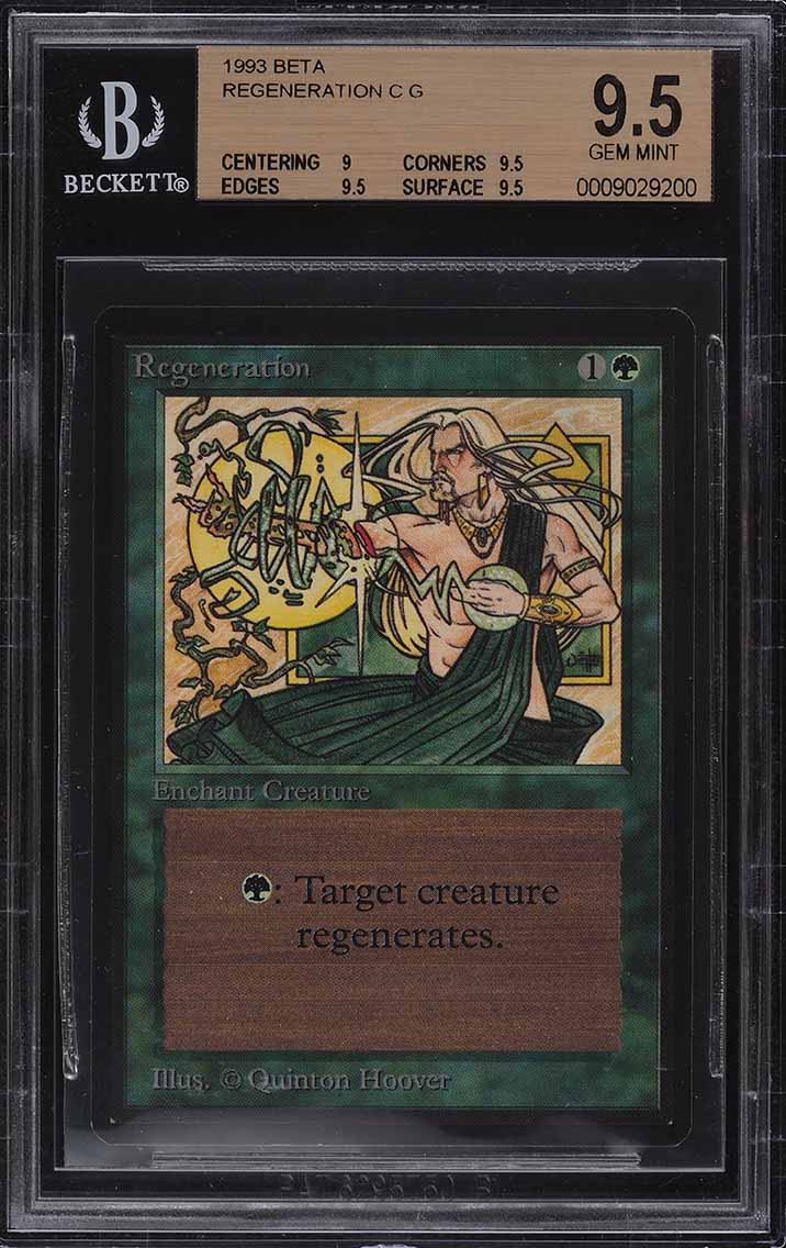 1993 Magic The Gathering MTG Beta Regeneration C G BGS 9.5 GEM MINT