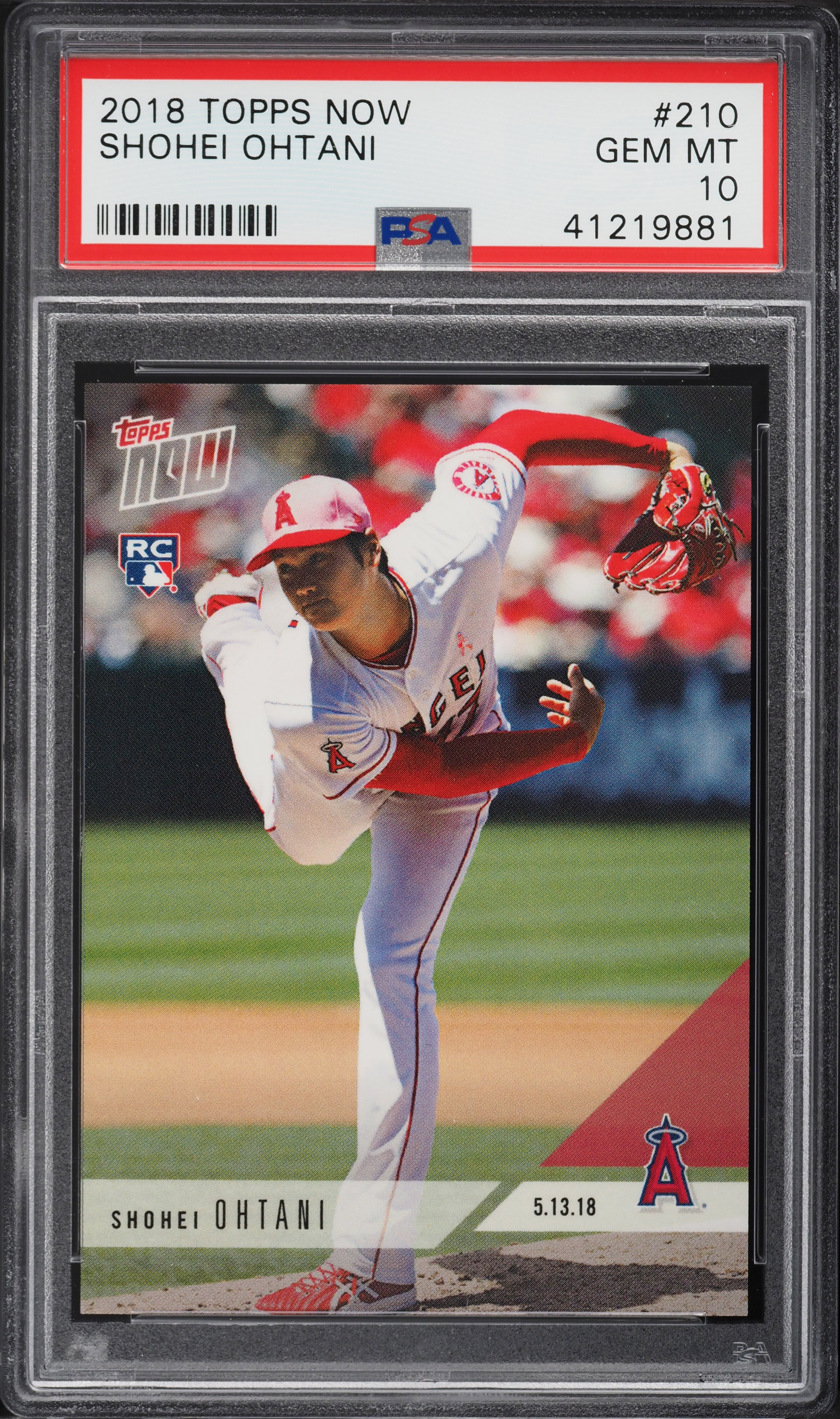 2018 Topps Now Shohei Ohtani ROOKIE #210 PSA 10 GEM MINT