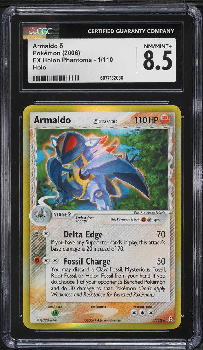 2006 Pokemon EX Holon Phantoms Holo Armaldo #1 CGC 8.5 NM-MT+