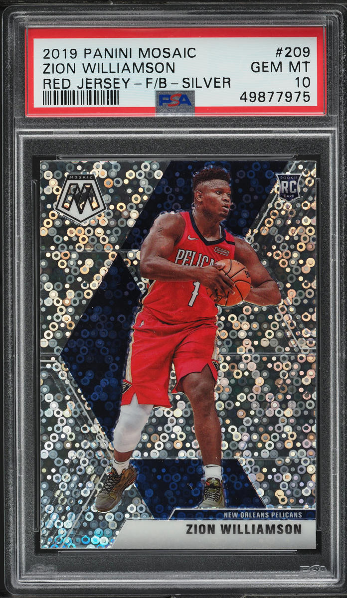 2019 Panini Mosaic Fast Break Silver Zion Williamson ROOKIE #209 PSA 10 GEM MINT