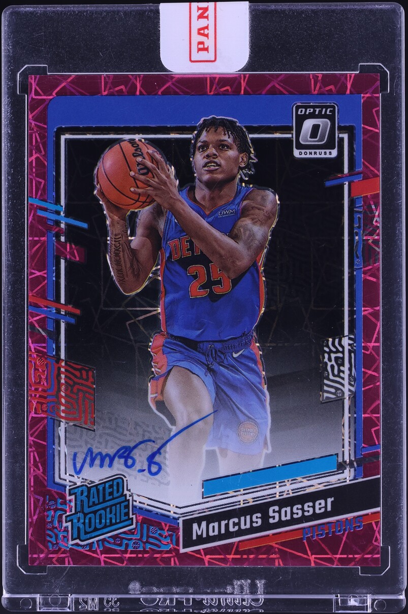 2023 Donruss Optic Pink Velocity Prizm Marcus Sasser ROOKIE AUTO /79 #258
