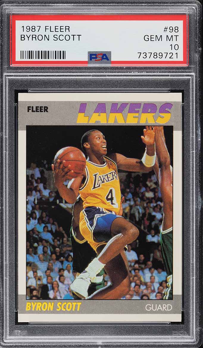 1987 Fleer Basketball Byron Scott #98 PSA 10 GEM MINT