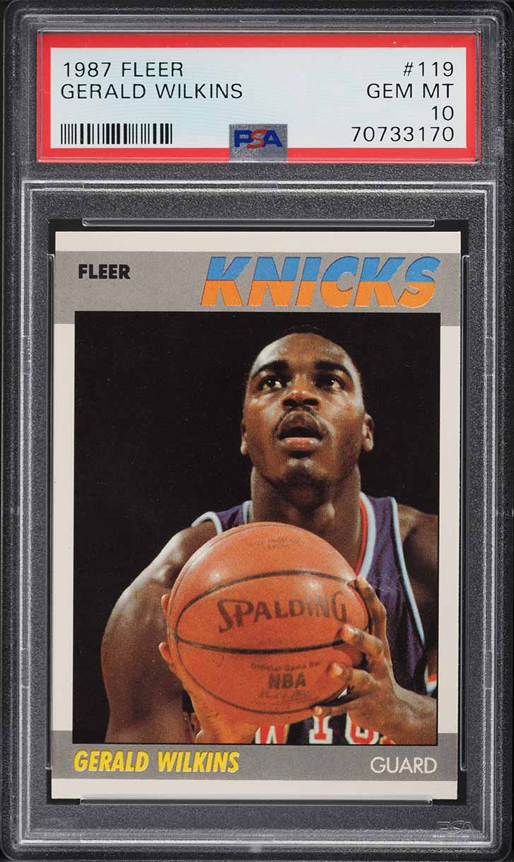 1987 Fleer Basketball Gerald Wilkins #119 PSA 10 GEM MINT