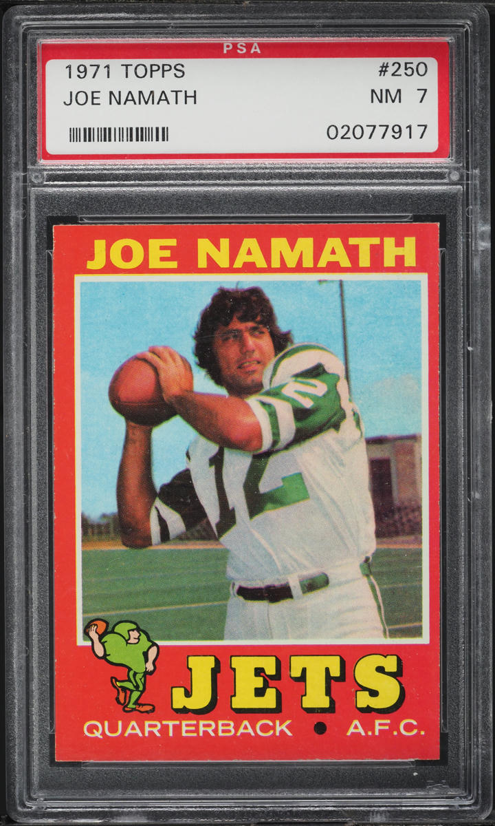 1971 Topps Football Joe Namath #250 PSA 7 NRMT
