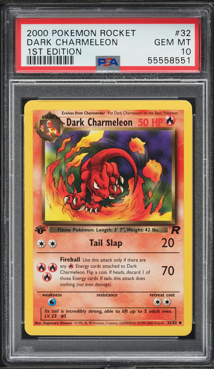 2000 Pokemon Team Rocket 1st Edition Dark Charmeleon #32 PSA 10 GEM MINT