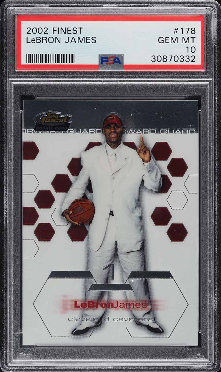 2002 Finest Basketball LeBron James ROOKIE #178 PSA 10 GEM MINT