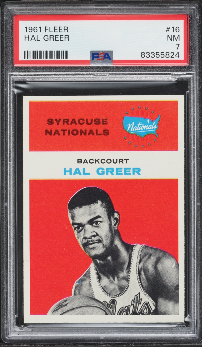 1961 Fleer Basketball Hal Greer ROOKIE #16 PSA 7 NRMT