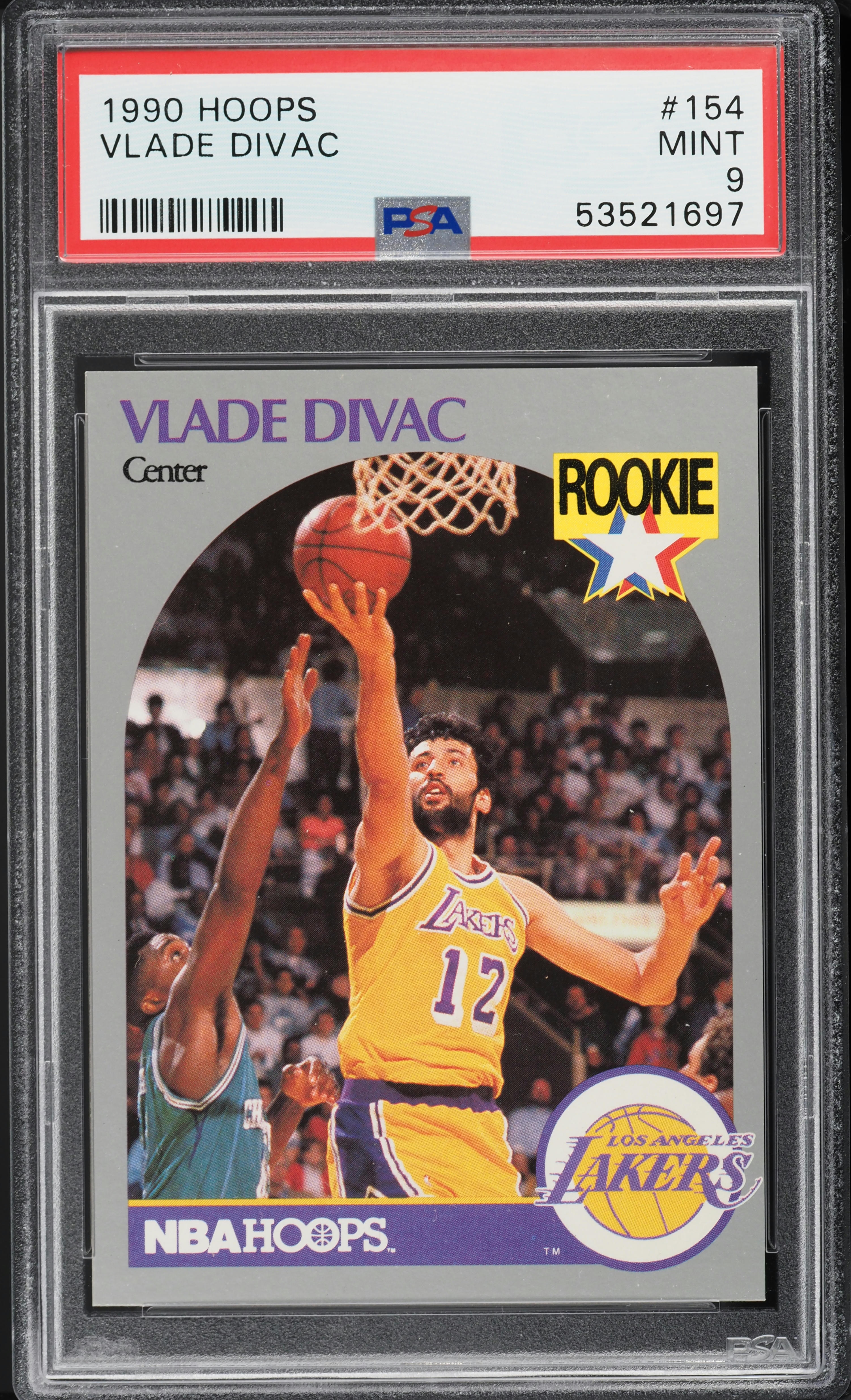 1990 Hoops Vlade Divac ROOKIE #154 PSA 9 MINT