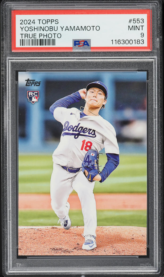2024 Topps True Photo Yoshinobu Yamamoto ROOKIE #553 PSA 9 MINT