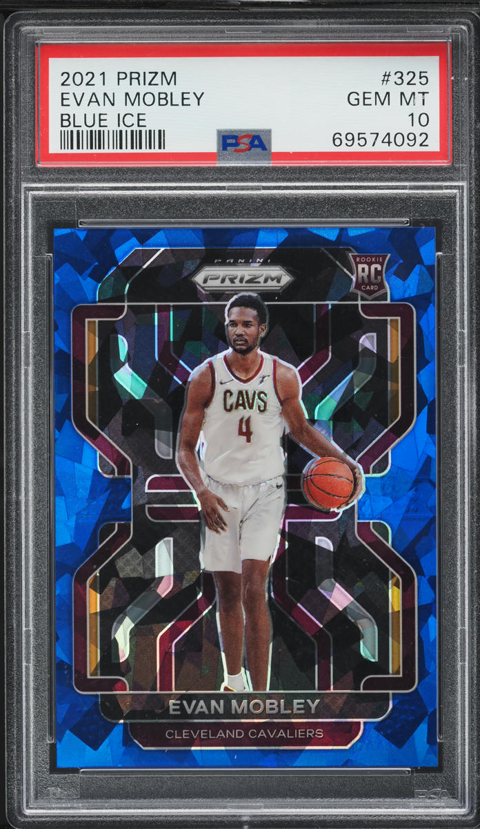 2021 Panini Prizm Blue Ice Evan Mobley ROOKIE 125/125 #325 PSA 10 GEM MINT