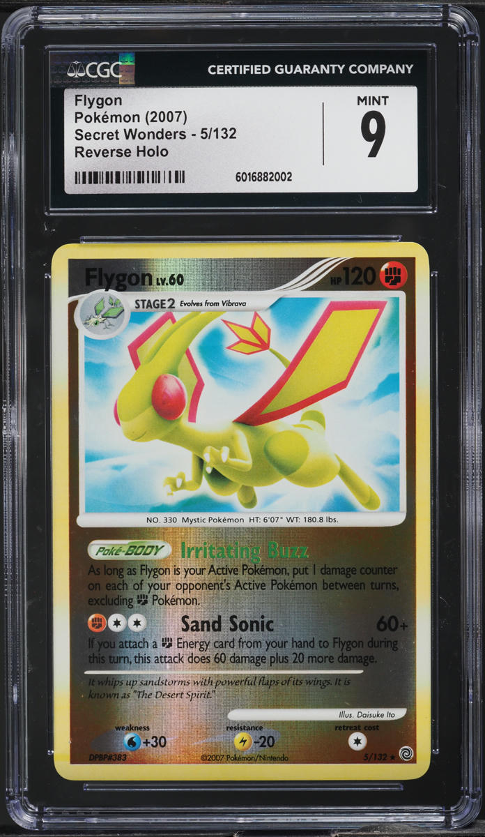 2007 Pokemon Diamond & Pearl Secret Wonders Reverse Holo Flygon #5 CGC 9 MINT