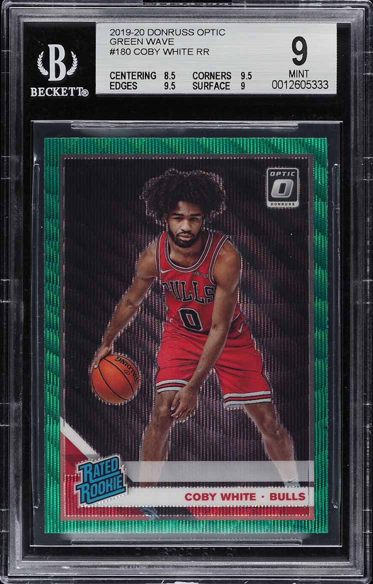 2019 Donruss Optic Green Wave Coby White ROOKIE #180 BGS 9 MINT