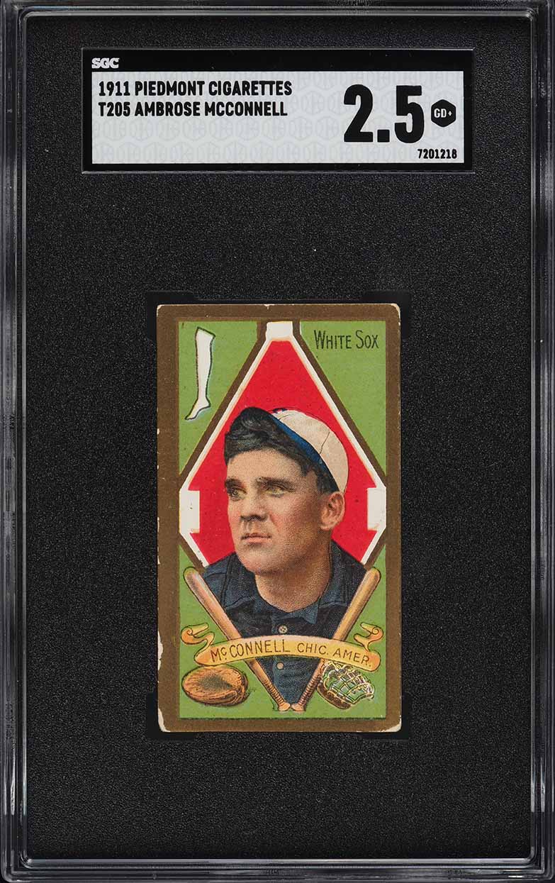 1911 T205 Gold Border Amby McConnell SGC 2.5 GD+