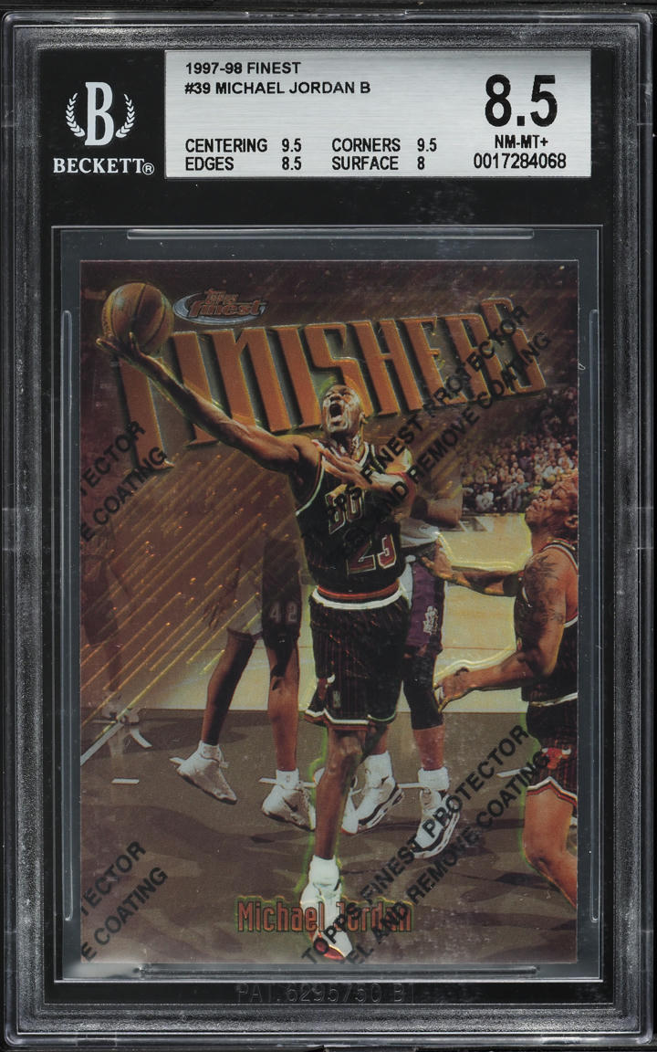 1997 Finest Basketball w/ Coating Michael Jordan #39 BGS 8.5 NM-MT+