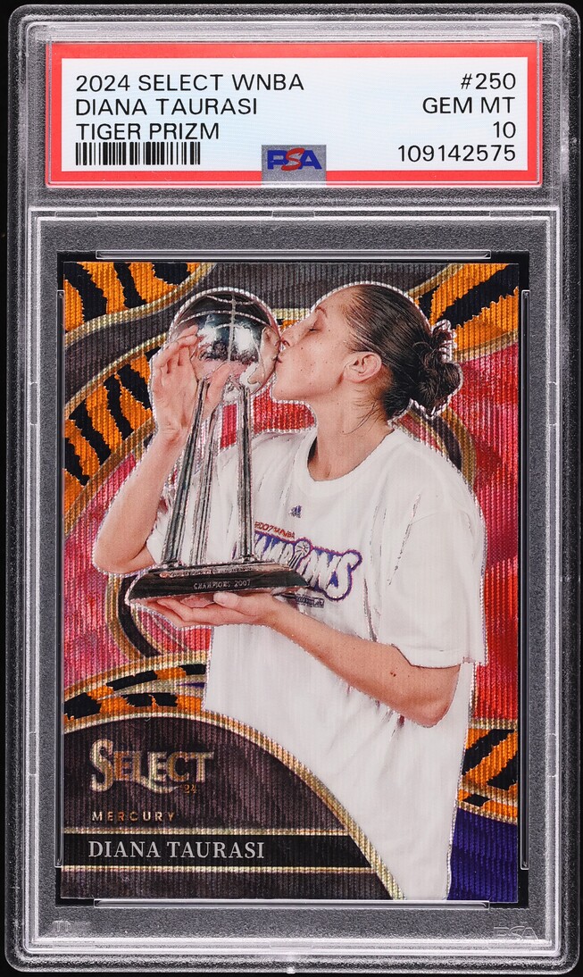 2024 Select WNBA Courtside Tiger Prizm Diana Taurasi #250 PSA 10 GEM MINT