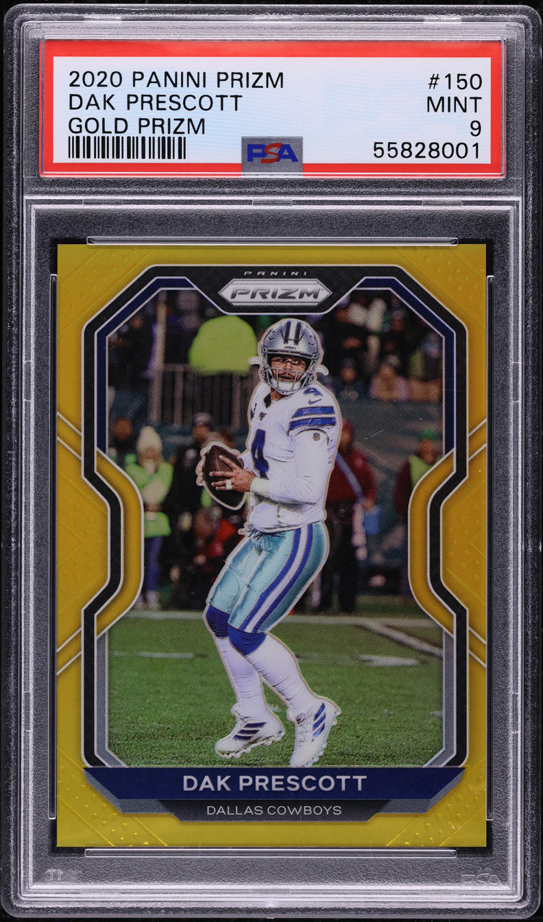 2020 Panini Prizm Gold Dak Prescott /10 #150 PSA 9 MINT