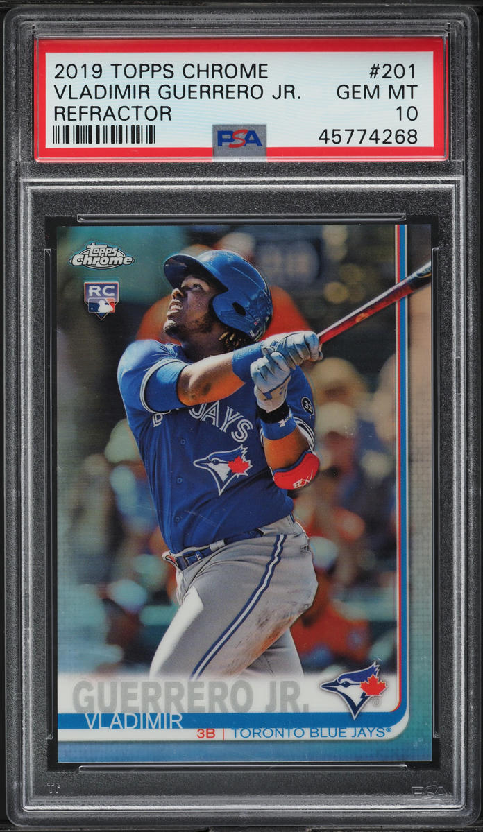 2019 Topps Chrome Refractor Vladimir Guerrero Jr. ROOKIE #201 PSA 10 GEM MINT