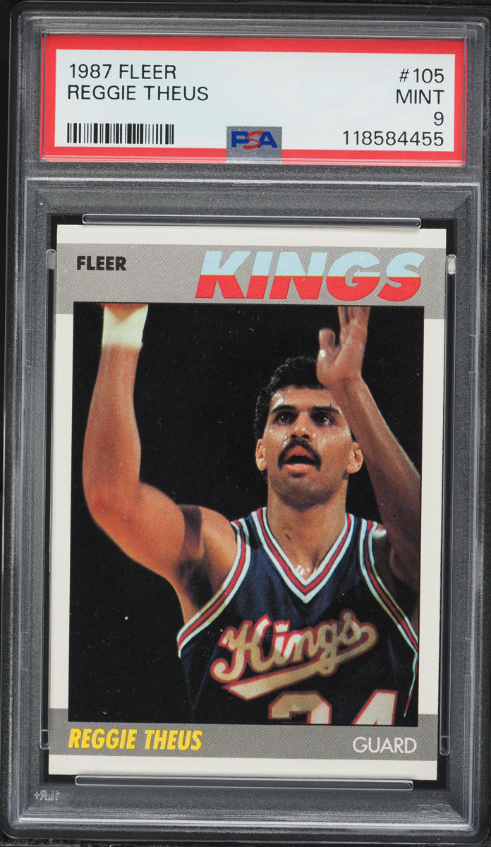 1987 Fleer Basketball Reggie Theus #105 PSA 9 MINT