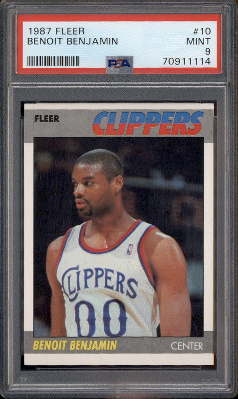 1987 Fleer #10 Benoit Benjamin PSA 9