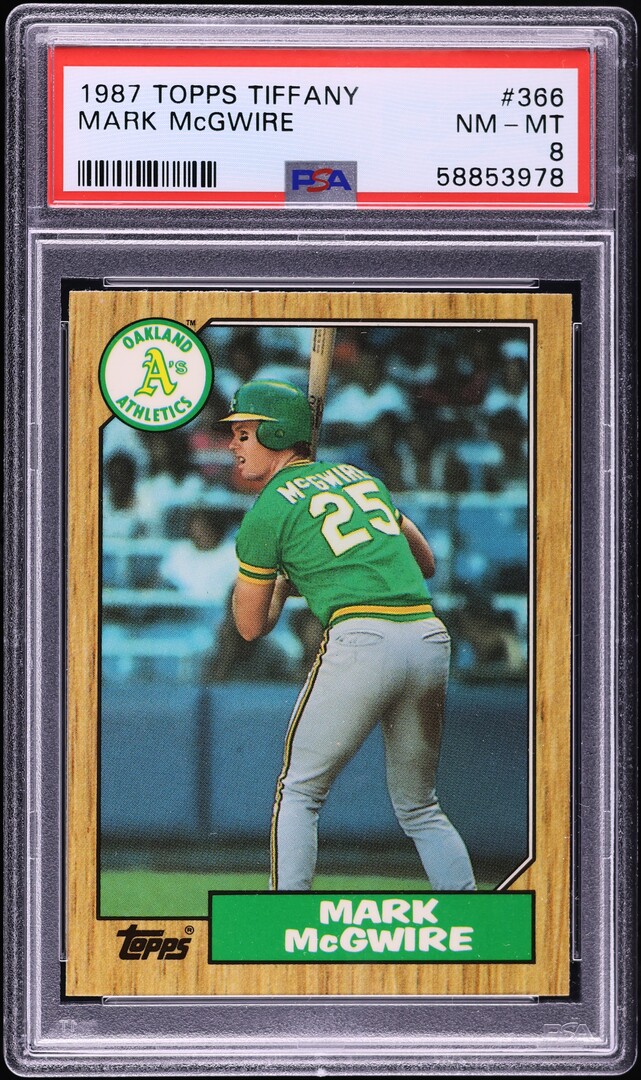 1987 Topps Tiffany Mark McGwire ROOKIE #366 PSA 8 NM-MT