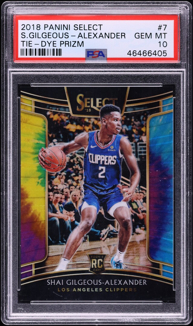2018 Select Concourse Tie-Dye Prizm Shai Gilgeous-Alexander ROOKIE /25 #7 PSA 10