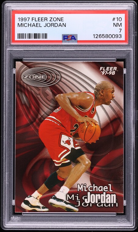 1997 Fleer Zone Michael Jordan #10 PSA 7 NRMT