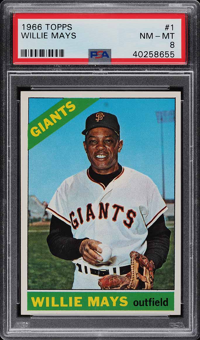1966 Topps Willie Mays #1 PSA 8 NM-MT