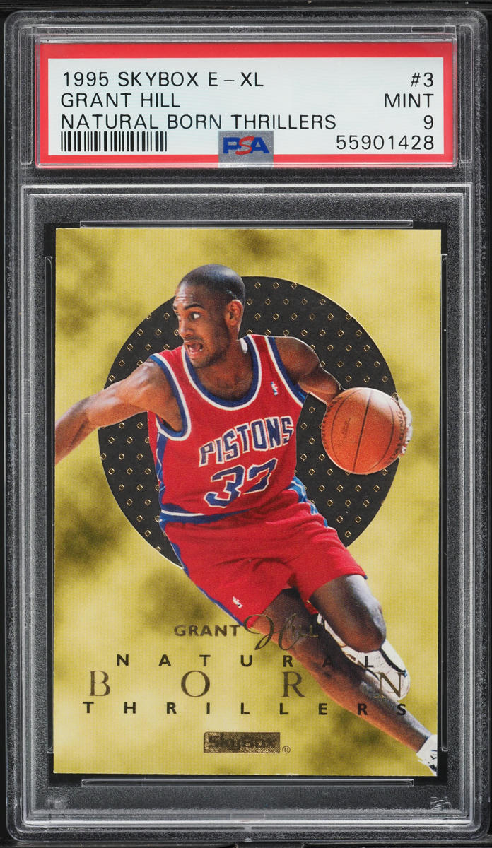 1995 Skybox E-XL Natural Born Thrillers Grant Hill #3 PSA 9 MINT