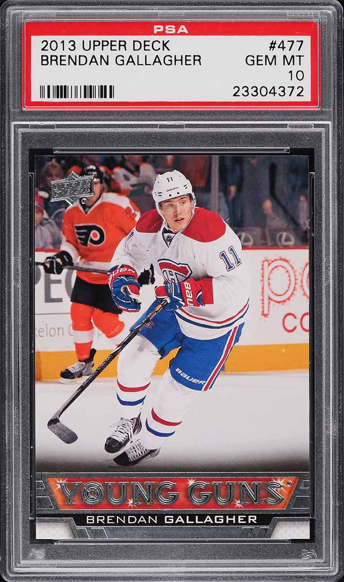 2013 Upper Deck Young Guns Brendan Gallagher ROOKIE #477 PSA 10 GEM MINT