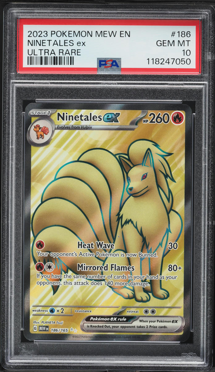 2023 Pokemon Scarlet & Violet 151 Full Art Ninetales ex #186 PSA 10 GEM MINT