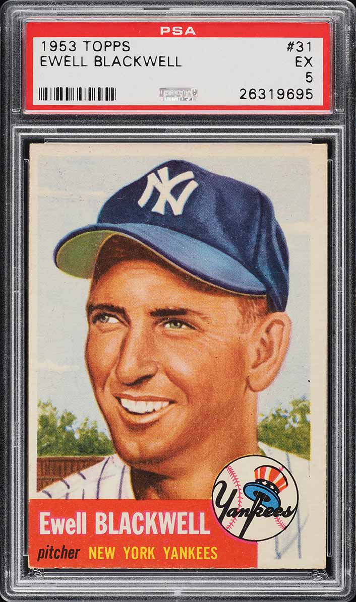 1953 Topps Ewell Blackwell SHORT PRINT #31 PSA 5 EX