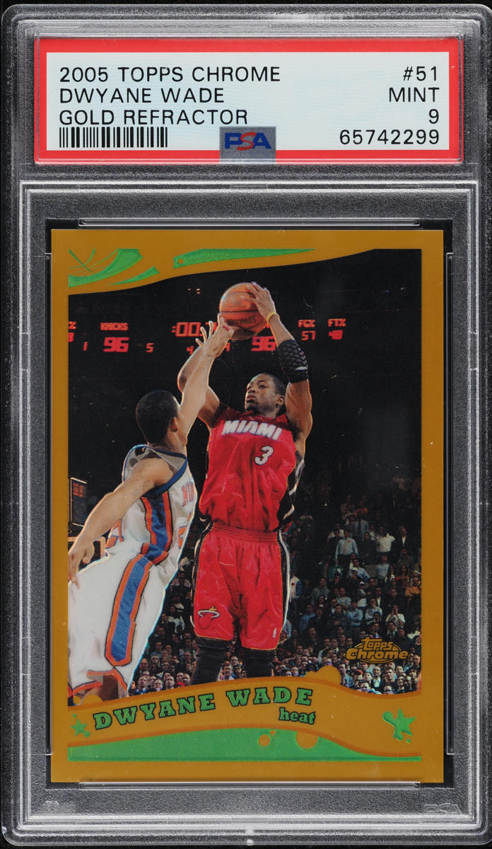 2005 Topps Chrome Gold Refractor Dwyane Wade /99 #51 PSA 9 MINT