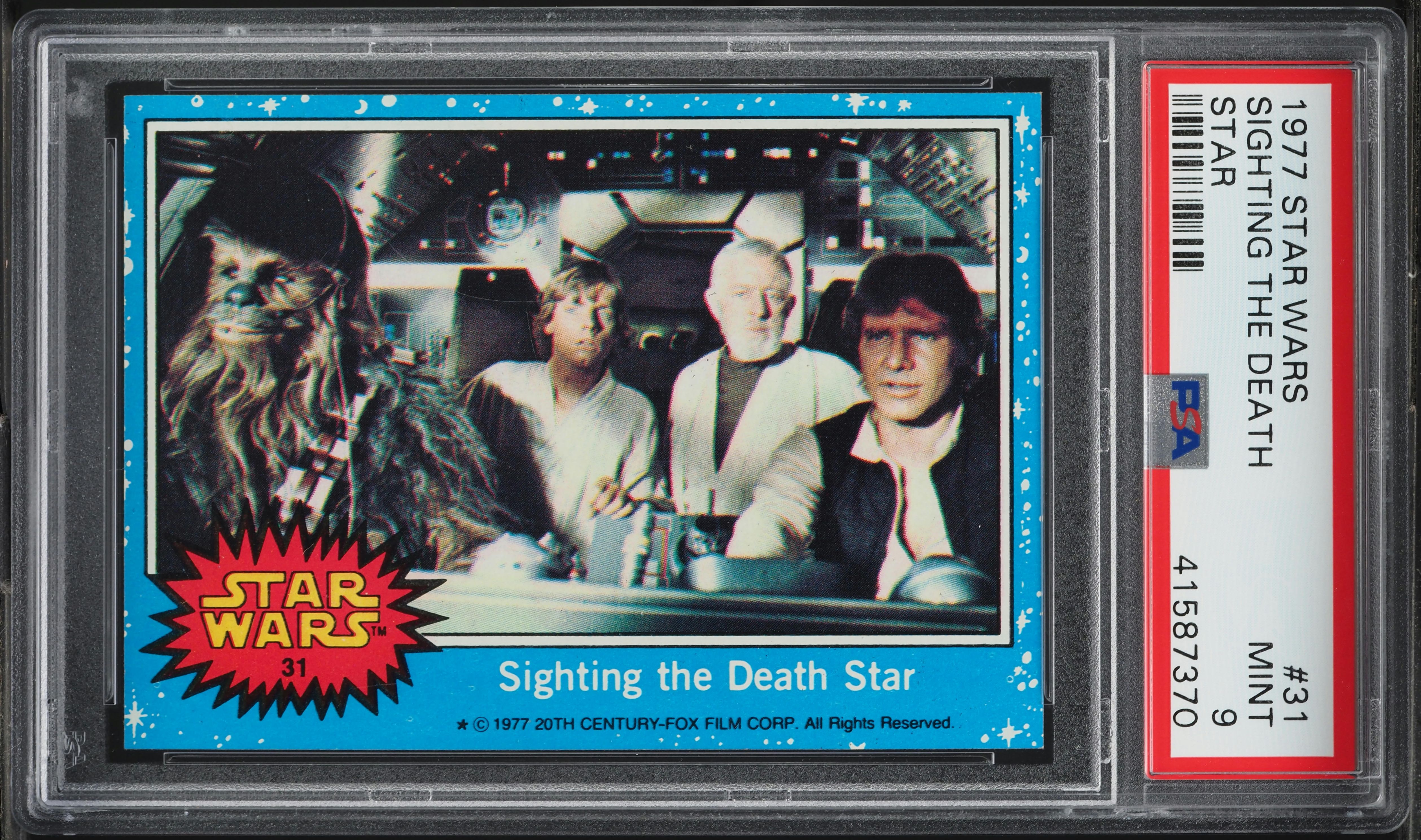 1977 Topps Star Wars Sighting The Death Star #31 PSA 9 MINT