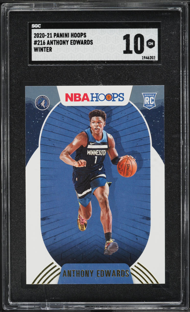 2020 Hoops Winter Anthony Edwards ROOKIE #216 SGC 10 GEM MINT