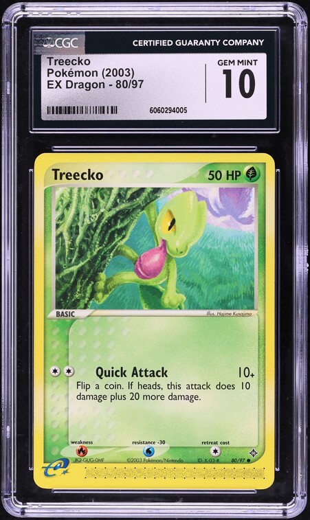 2003 Pokemon EX Dragon Treecko #80 CGC 10 GEM MINT