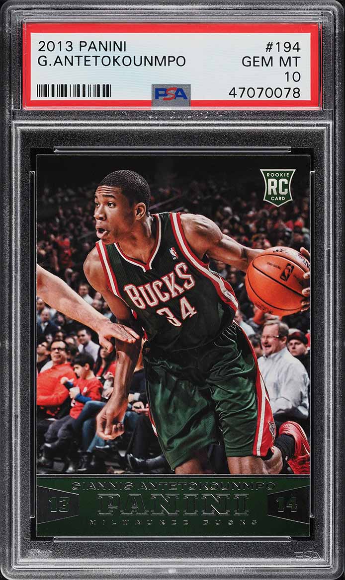 2013 Panini Basketball Giannis Antetokounmpo ROOKIE #194 PSA 10 GEM MINT