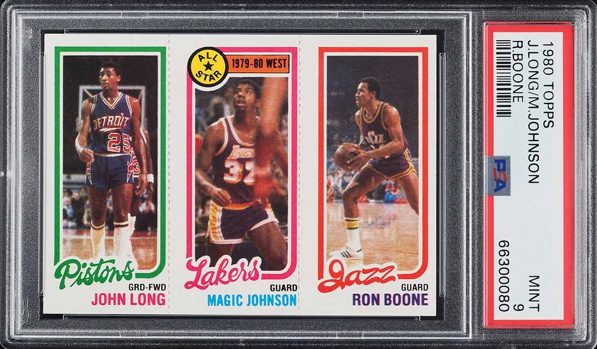 1980 Topps Basketball John Long Ron Boone Magic Johnson ROOKIE PSA 9 MINT