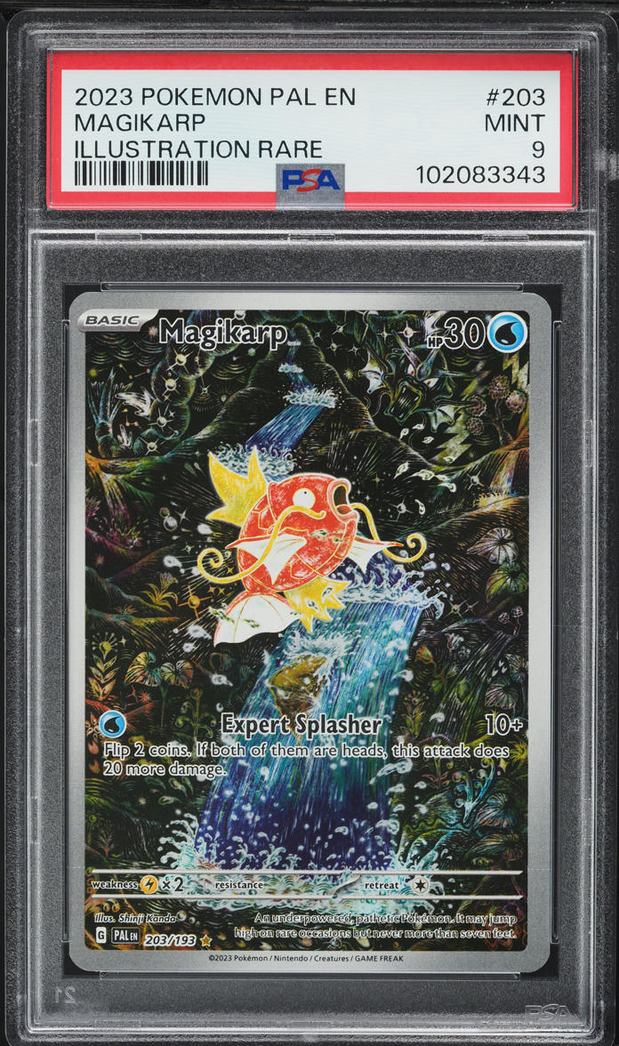 2023 Pokemon Scarlet & Violet Paldea Evolved IR Magikarp #203 PSA 9 MINT