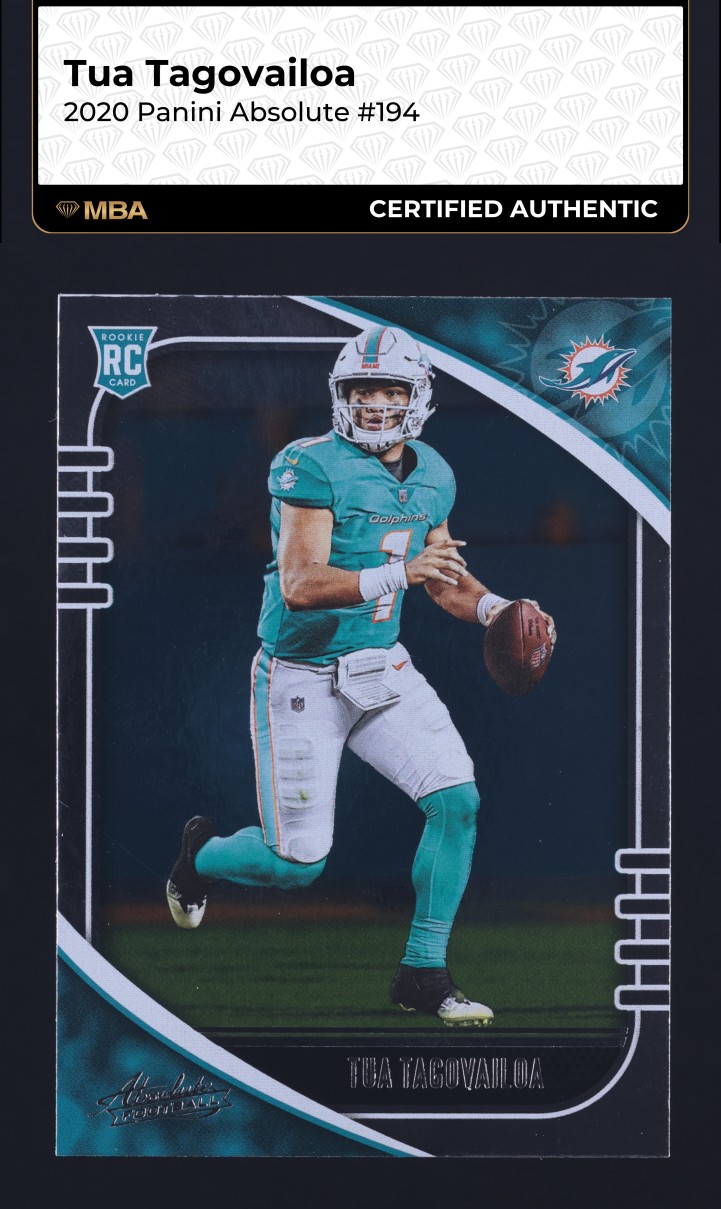 2020 Absolute Football Tua Tagovailoa ROOKIE #194 MBA AUTH