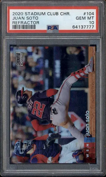 2020 Stadium Club Chrome Refractor #104 Juan Soto PSA 10