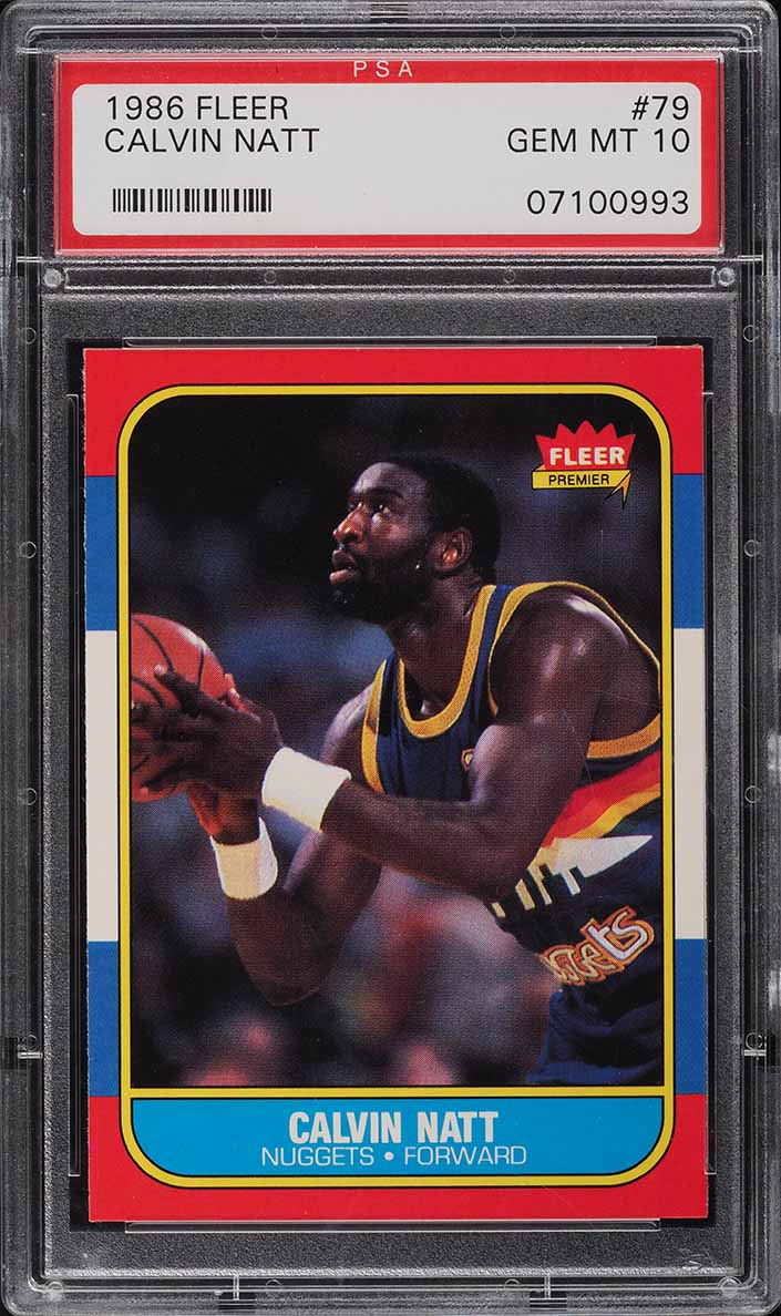 1986 Fleer Basketball Calvin Natt #79 PSA 10 GEM MINT