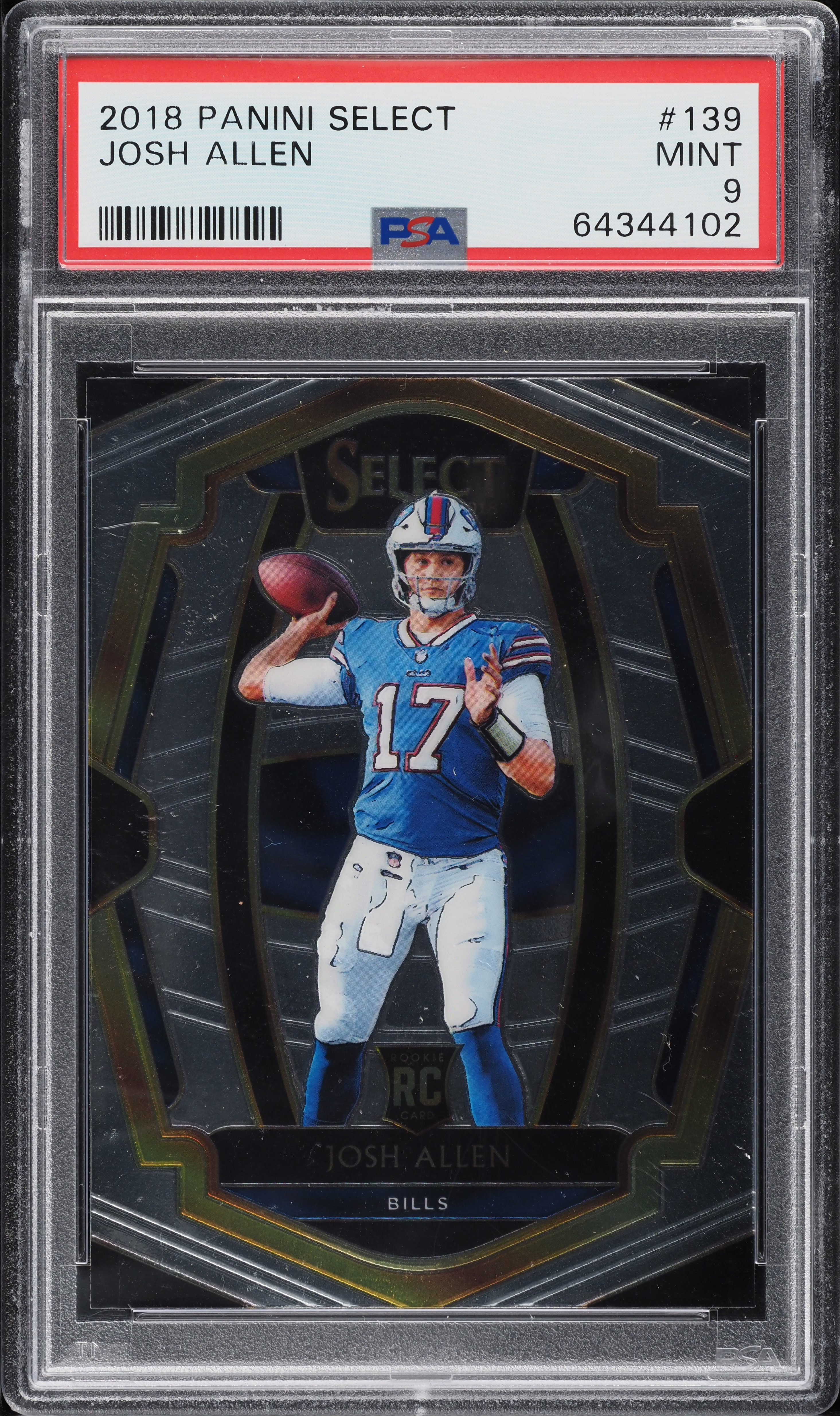 2018 Select Premier Level Josh Allen ROOKIE #139 PSA 9 MINT