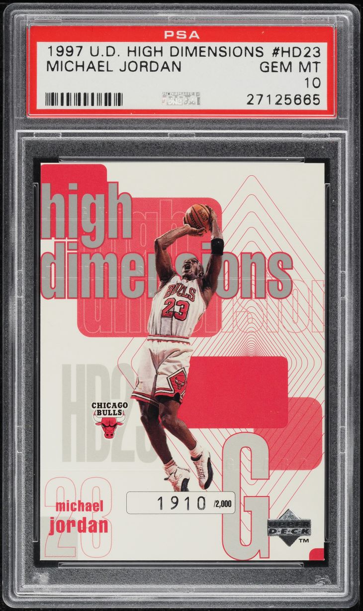 1997 Upper Deck High Dimensions Michael Jordan /2000 #HD23 PSA 10 GEM MINT