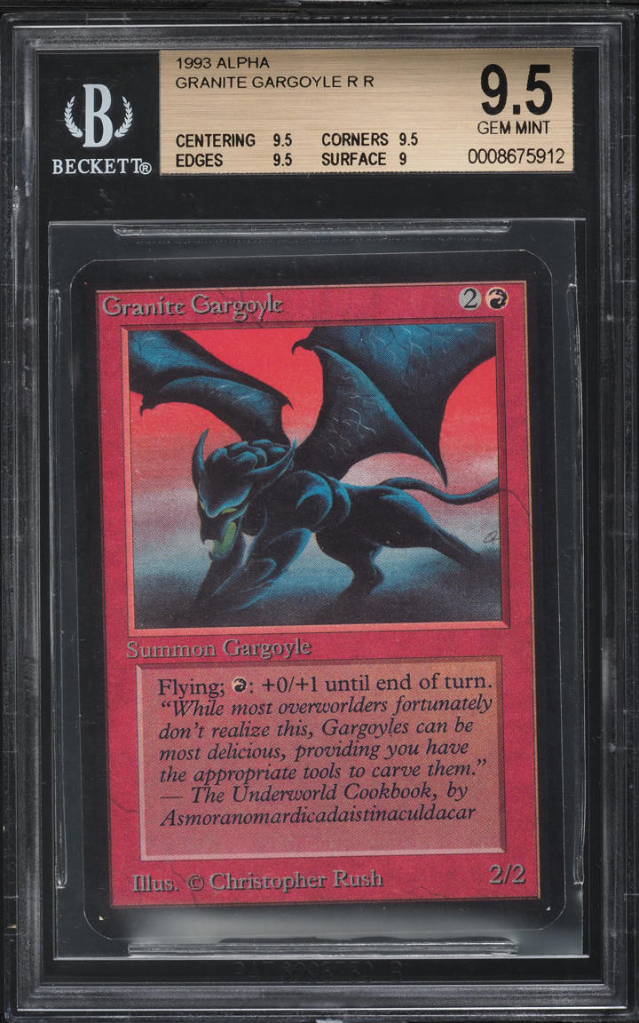 1993 Magic The Gathering MTG Alpha Granite Gargoyle BGS 9.5 GEM MINT