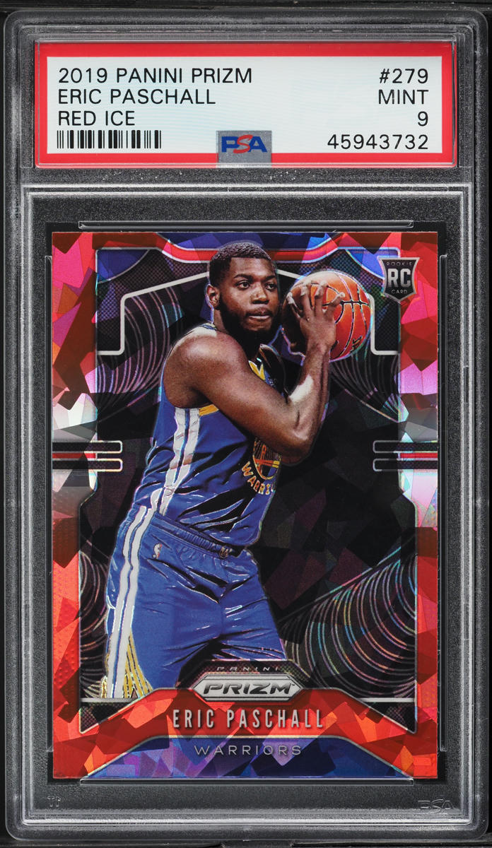 2019 Panini Prizm Red Ice Eric Paschall ROOKIE #279 PSA 9 MINT