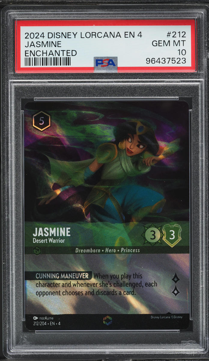 2024 Disney Lorcana Ursula's Return Enchanted Jasmine #212 PSA 10 GEM MINT