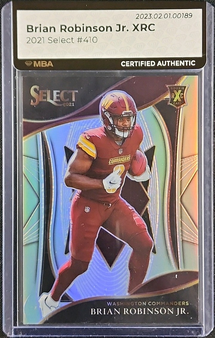 2021 Select '22 XRC Silver Prizm Brian Robinson Jr. ROOKIE #410 MBA AUTH